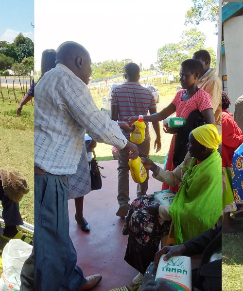 Food distribution at KAG Church Psigirio, West Pokot